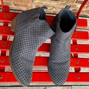 Carlos Perforated Benny Zip up Ankle Boots